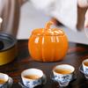 Pumpkin Shaped Ceramic Jar Airtight Storage Container With Lid For Thanksgiving Treat Food Kitchen Party Bedroom Dorm Decor