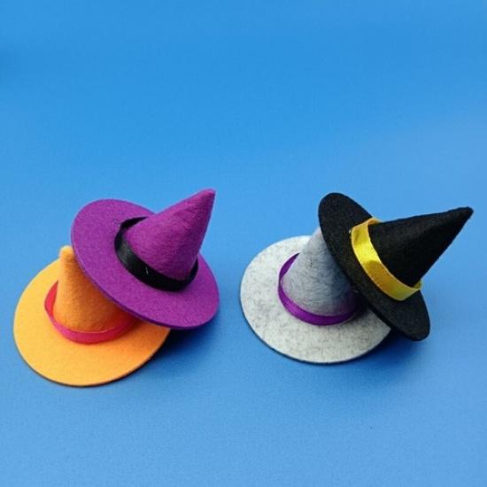 4pcs/set Cute Halloween Car Ornaments Mini Magic Hat Wizard Hat Ornaments Decor