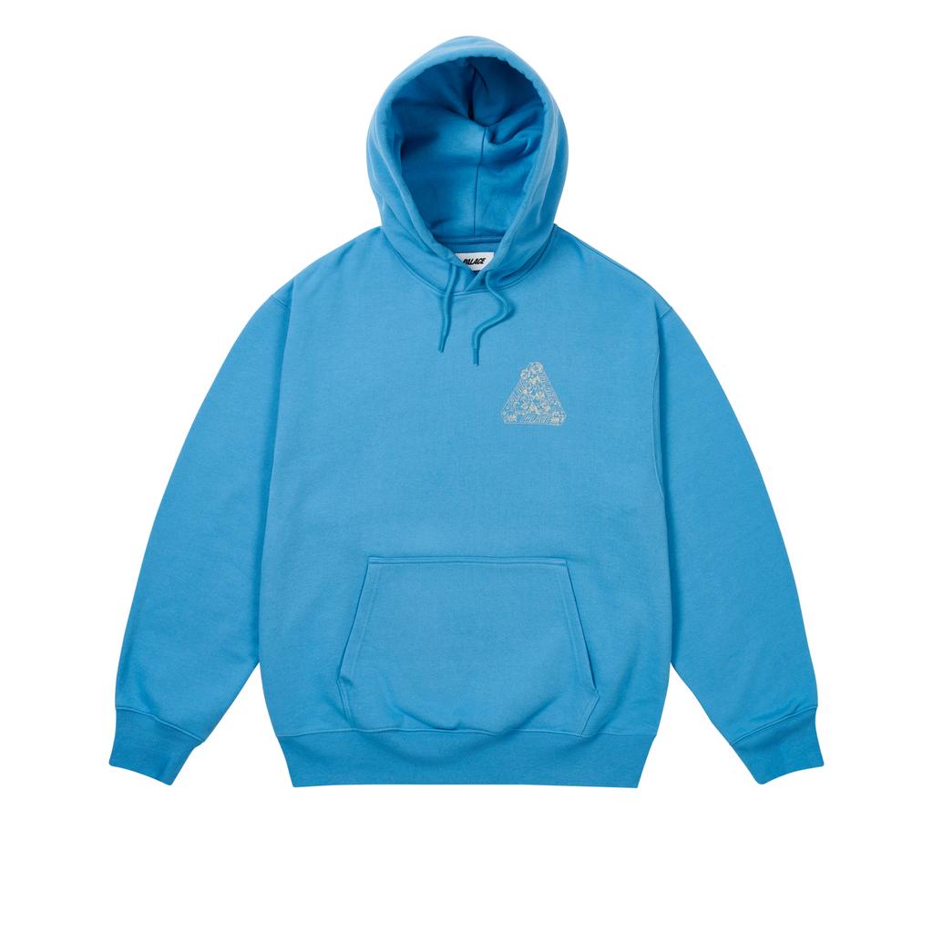Palace Zodiac Tri-Ferg Hood Ocean Blue Unisex Tops P28CS052