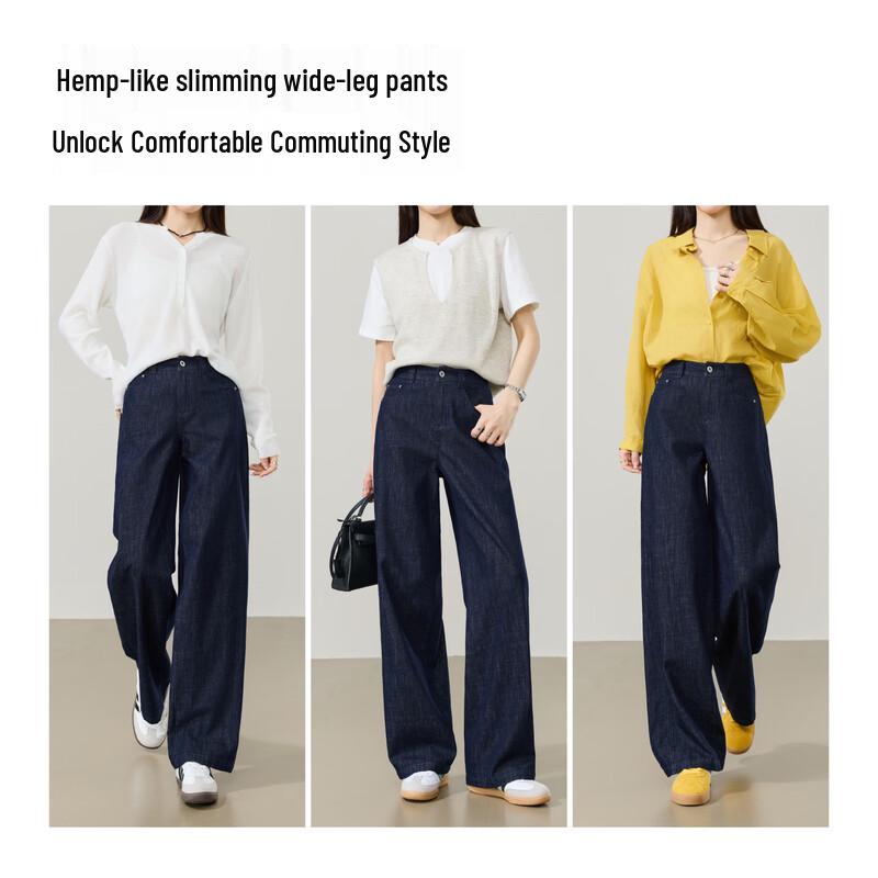 ESE-Y Women's Slimming Wide-Leg Jeans