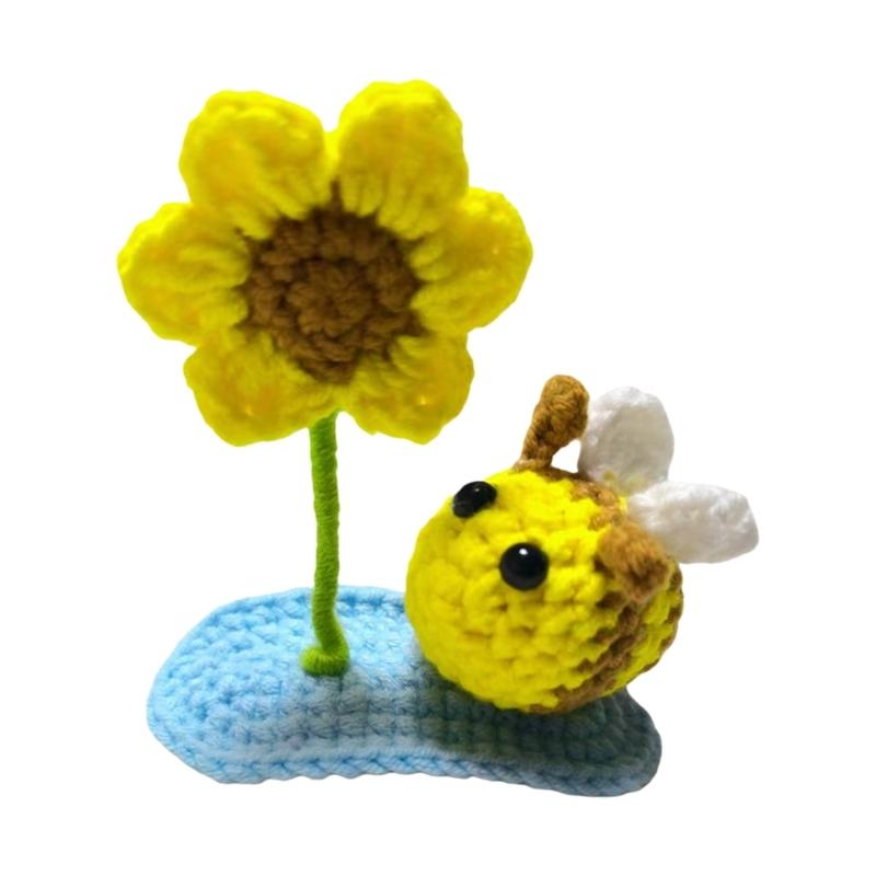 Artistic 3D Hand Crochet Baby Hair Accessory Soft Knitting Hairpin Lightweight Vibrant Color Headwear for Infants