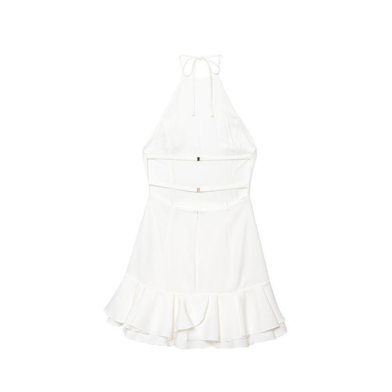 Jnleaog Spring New Arrival Women's Clothing Fashion Style Laminated Decoration Hanging Collar Mini Dress 3560536712