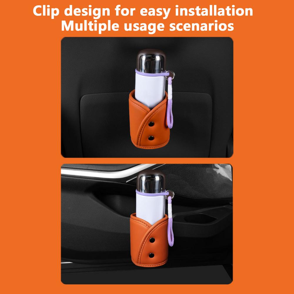 Truck Cup Holder Leather Drink Storage Box Multi-Functional Back Seat Cup Holder Organizer Automotive Interior Accessories For