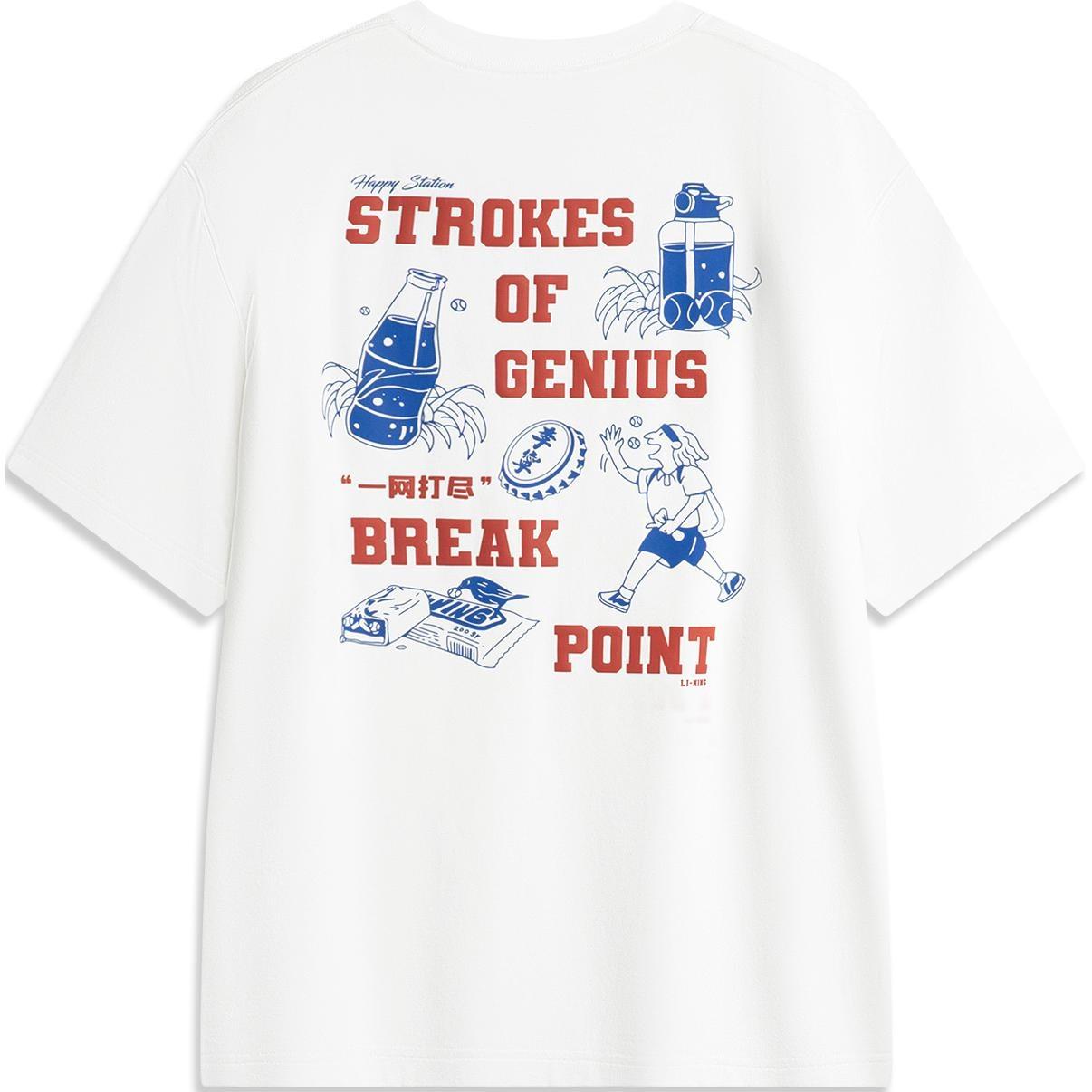 Li-Ning Cartoon Graphic T-shirt  White  Men s AHSU541-1 S