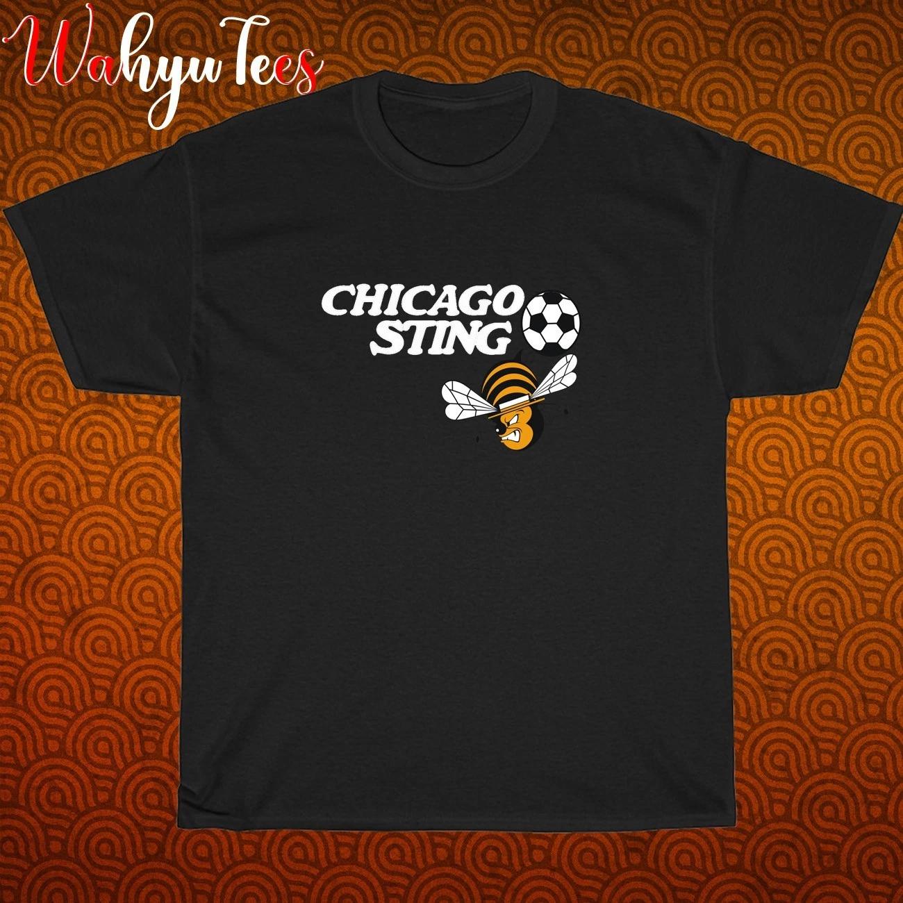 New Chicago Sting Logo Black/Navy/White Size S-5XL Unisex T-Shirt L