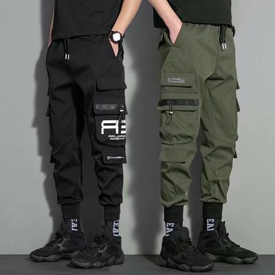 Classic Design Multi Pockets Cargo Pants Men's Casual Loose Fit Drawstring Cargo Pants Joggers For Spring Summer Outdoor