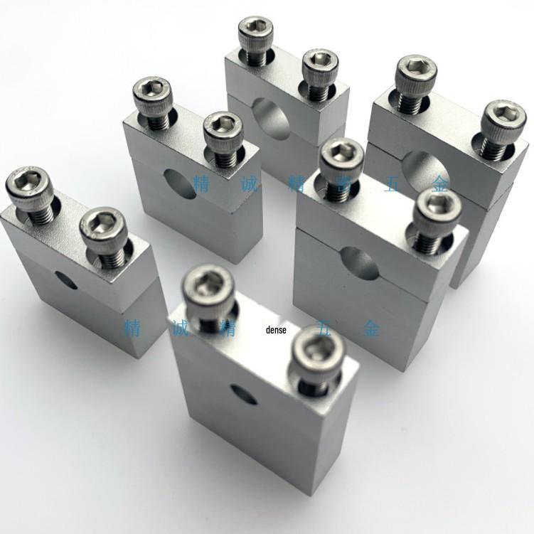 Double Hole Aluminum Alloy Tube Clamp - Air Line Panel Bracket for 1/4, 3/8, 1/2 Inch