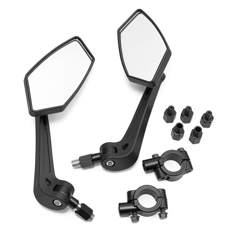 Motorcycle Handlebar Mirror Rearview M10 Motorbike Bars End Mirror Cafe Racer Scooter Moto Mirrors 10mm for Yamaha for Suzuki