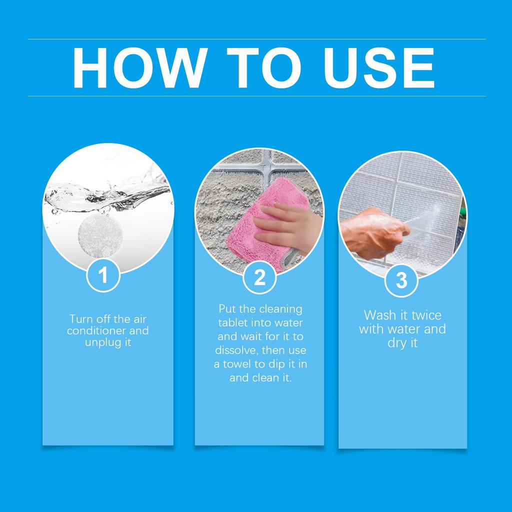 Jakehoe Klima Temizleme Tabletleri Ev Tipi Klima Filtresi Asılı Ünite Derin Temizleme Toz ve Koku Giderme
