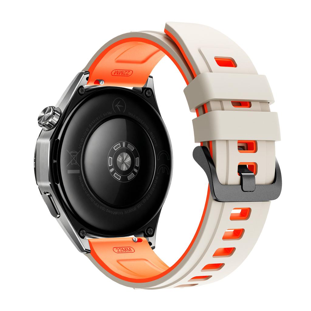 22mm Dual Color Silicone Strap for Samsung Galaxy Watch3 45mm/Watch 46mm/Gear S3 Classic Replacement Watch Band