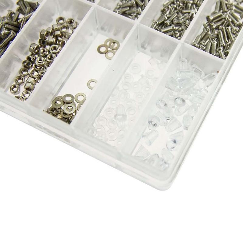 1000Pcs/Box Eyeglass Accessories Pm Round Eyeglass Screws Screw Washers Small Repair Screws