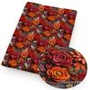 DIY Synthetic Leather Fabric Flowers Florals Printed Imitation Embroidery Faux Leather Shoes Imitation Embroidery