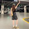 Summer Camouflage Denim Shorts - Hot Girl Style, Elastic Waist, Five-Point Design for Women