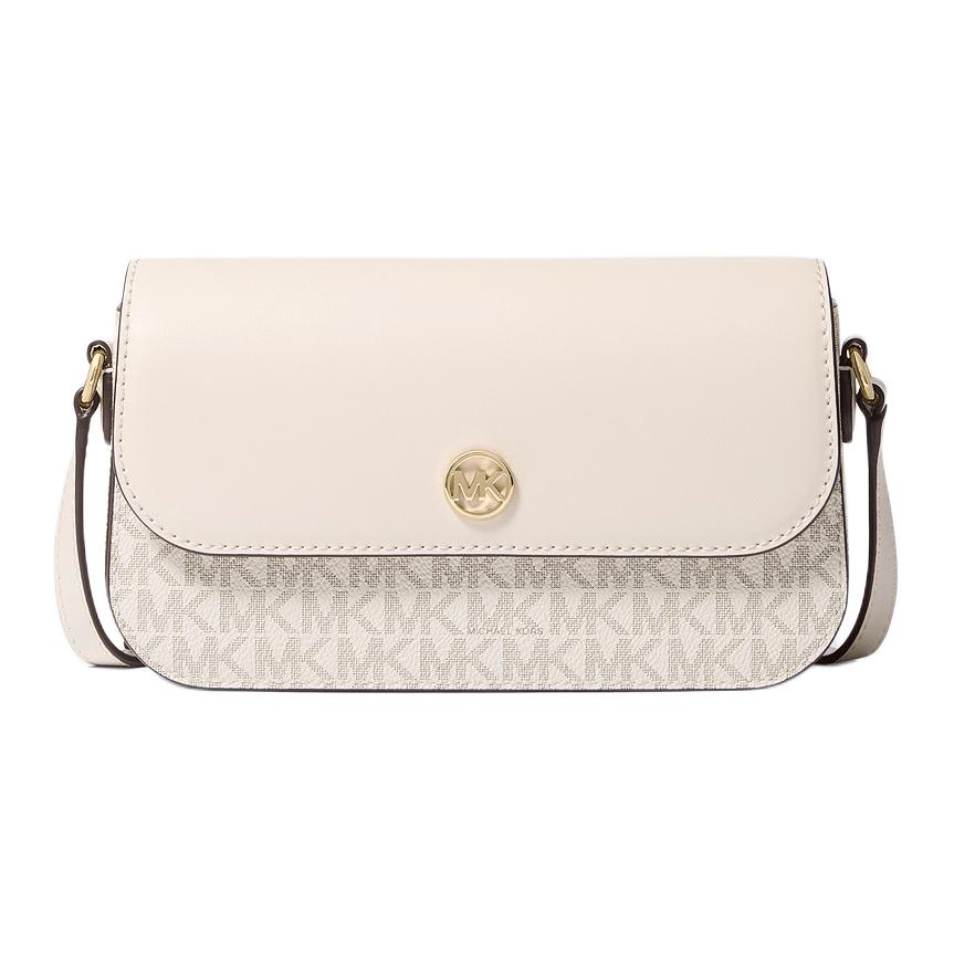 Michael Kors MK Jet Set Travel Signature Logo Print Coated Canvas Crossbody Bag Small Women bags White 35F4GTVC1B-2605