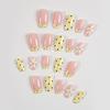 Spring/Summer Cream Yellow Polka Dot Nail Stickers