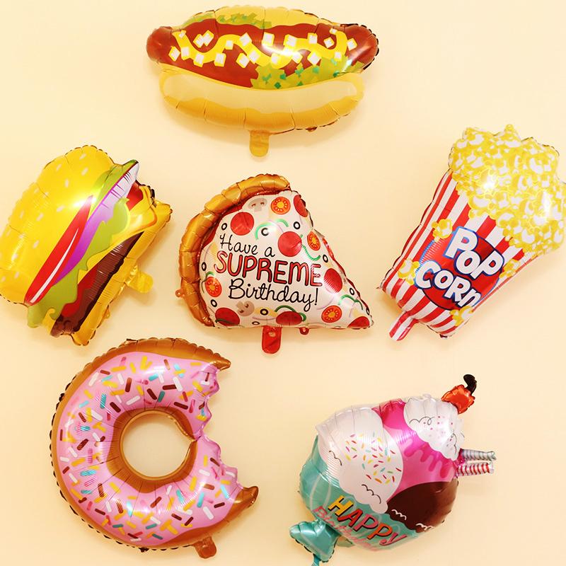 Sweet Donut Ice Cream Cake Foil Balloons Love Helium Balloon Baby Shower Birthday Party Decoration Kids Toy Digital Figure Globo