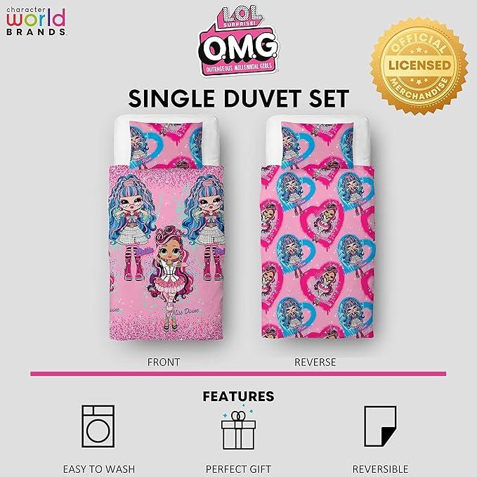 LOL Surprise Queens Doll Reversible Duvet Set