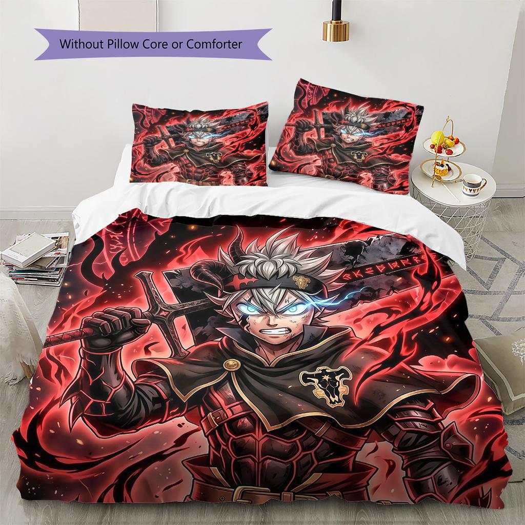 Zwarte klaverpatroon Beddengoed Dekbedset Woondecoratie Cadeau (1 dekbedovertrek + 2 kussenslopen (zonder vulling))