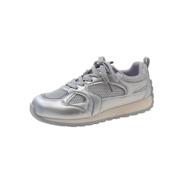 

Internet celebrities with the same women s shoes summer 2025 new casual platform lace-up silver fairy wind comfortable hiking shoes 40 серебряный