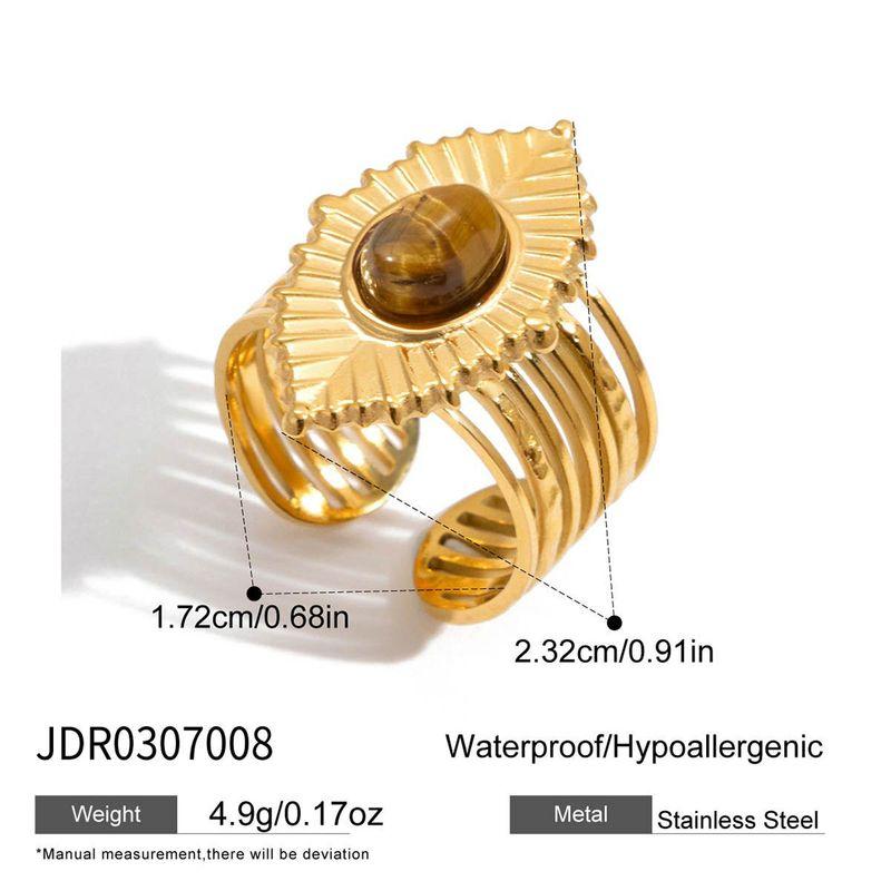 European and American Fashion Devil's Eye Titanium Steel Plated 18K Gold Ring Niche Original Design High-End Jewelry That Does Not Fade