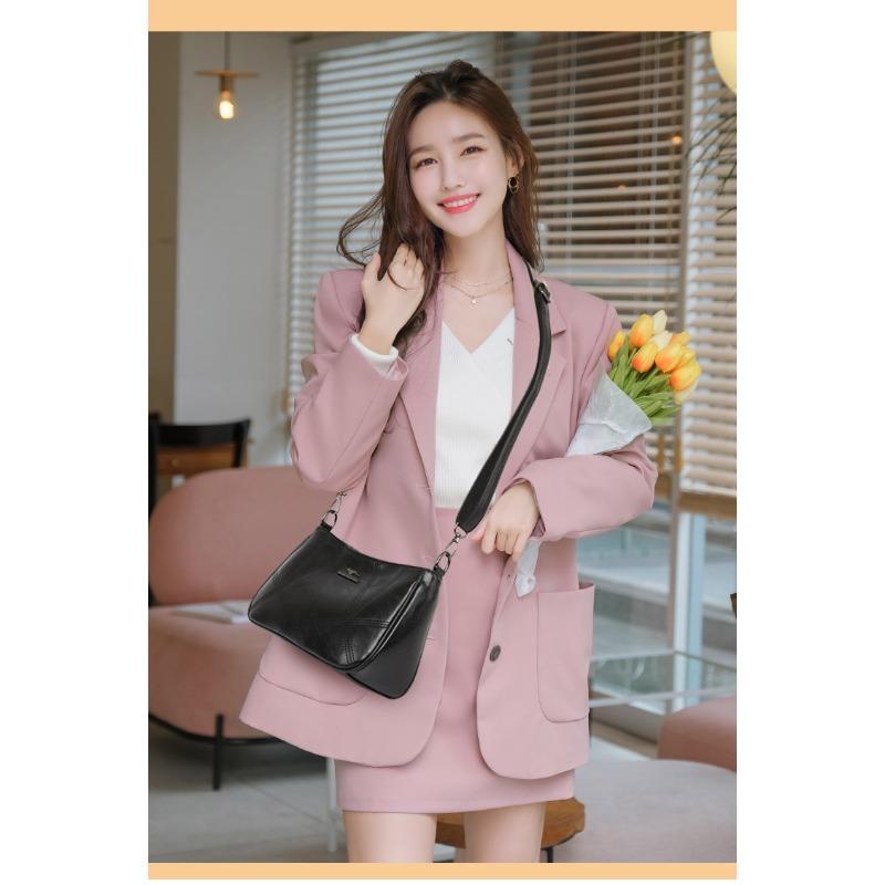 Multi Functional Casual Crossbody Bag PU Soft Leather Retro Crossbody Bag Women's Shoulder Bag Simple Casual Bag