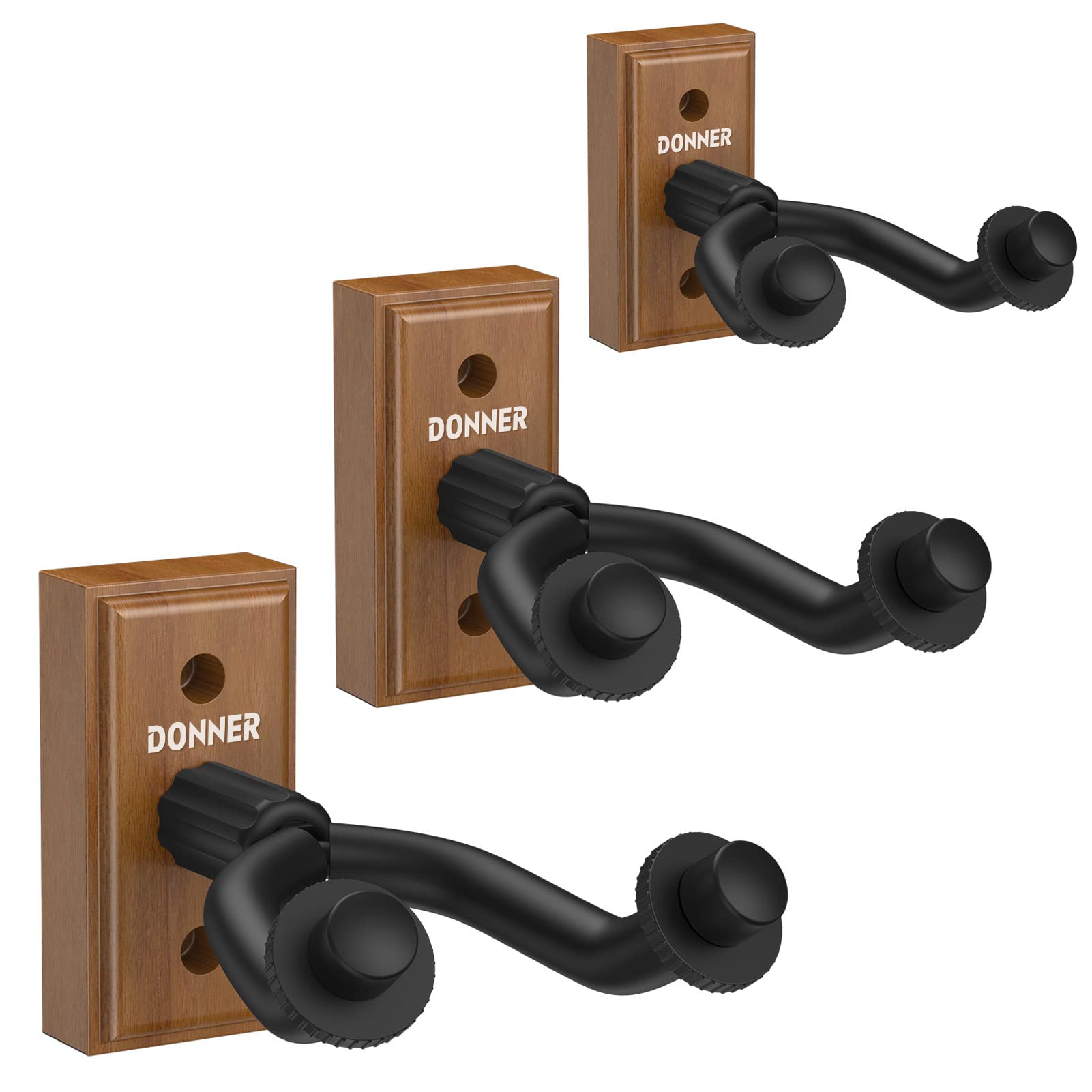 

Donner Guitar Hanger, Wall Mount, Black Walnut, 10kg Weight Capacity, BassUkulele, Screws Included (3 Pieces)