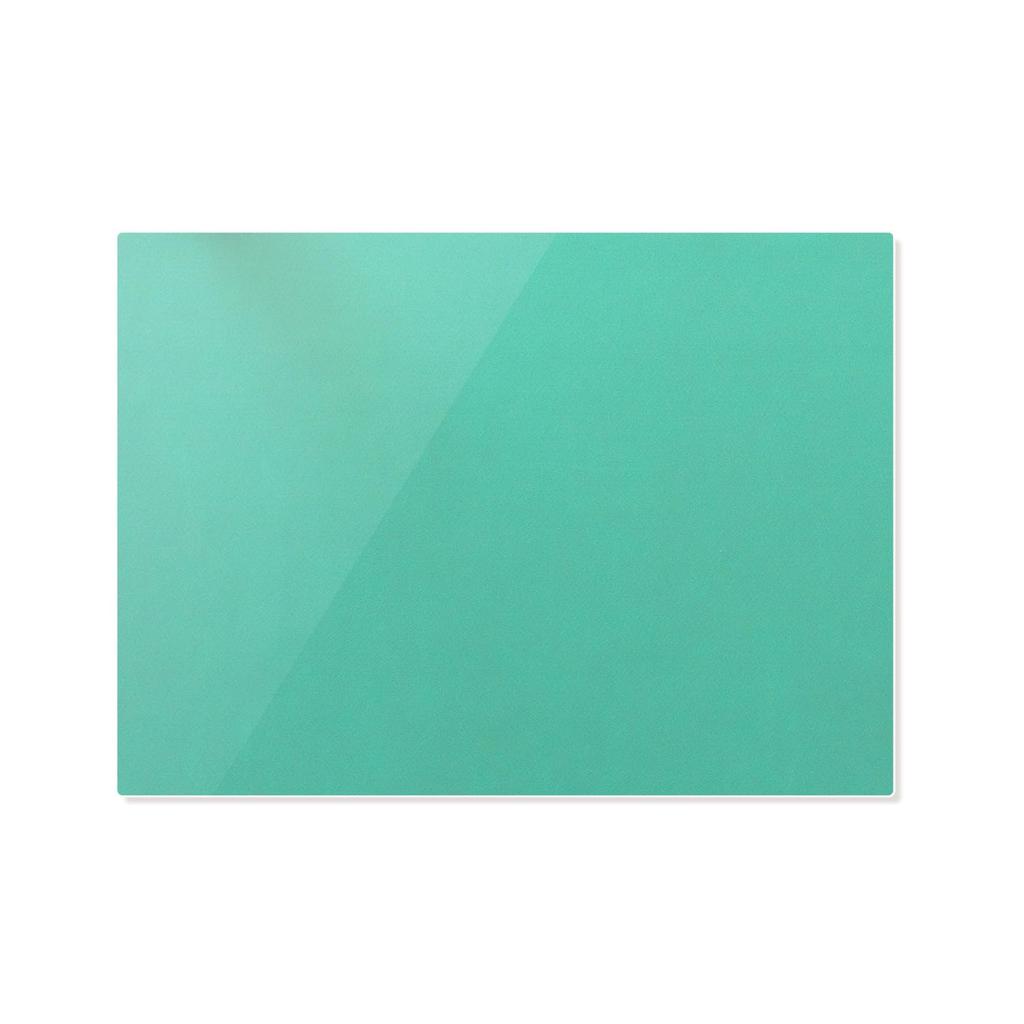 Plus Desk Mat, Hard, Hard to the touch, with underlay, Glossy finish, Ink transfer resistant, 4mm thick, 600 x 450mm, Transparent + Light Green,