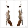 Foam Squirrel Ornament 3D Artificial Squirrel Figurine with Pine Cones Berries Cute