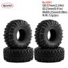 4PCS 1.0inch 57-67mm RC Crawler Tires Wheel Rim for 1/18 RC Rock Crawler Axial SCX24 Bronco AX24 TRX4M Defender FMS FCX18 FCX24