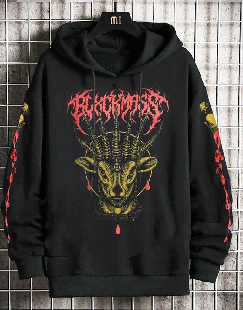 European and American Wish Independent Station Tide Brand Pattern Hooded Sweater Supports a Custom-made