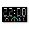 GH9007 Multifunctional LED Clock: Wall & Table-Top, Large Screen, Shows Time, Temperature & Humidity, Alarm Feature