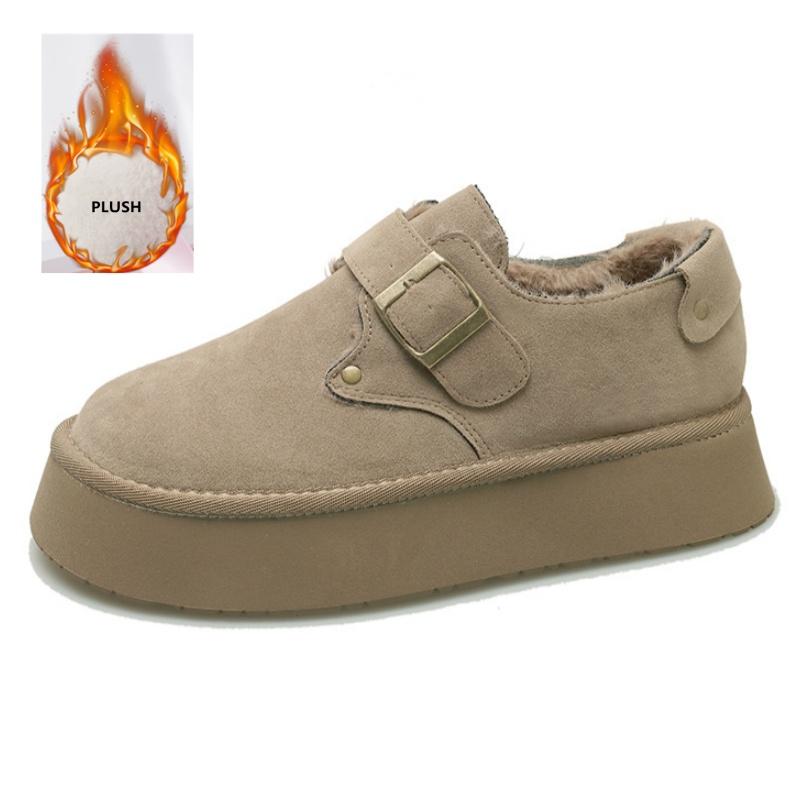 Fashion Fashionable Versatile Women Platform Thick Shoes 2025 Autumn Winter Female Casual Flat Shoes Round Toe Shallow Mouth Women Shoes