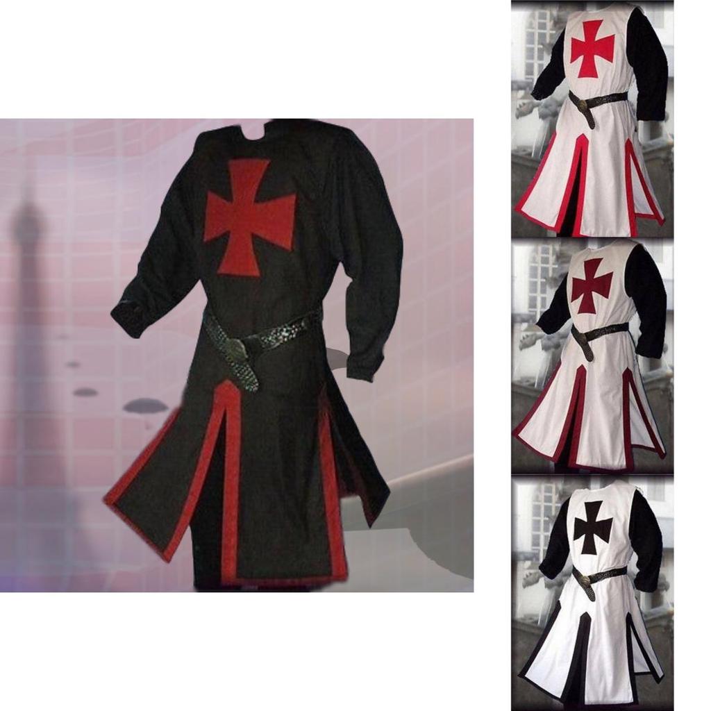 Stylish Medieval Templar Knight Crusader Surcoat Outfit Cosplay Costume