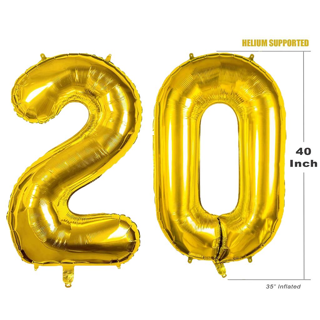 40inch Giant Golden Digital Balloon  0-9, Anniversary Party Decoration, Birthday Balloon
