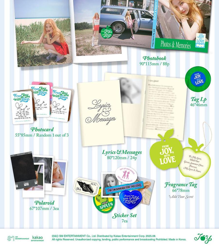 (JEWEL CASE / PHOTOBOOK / TIN CASE) JOY (Red Velvet) [From JOY, with Love] 1st MINI ALBUM