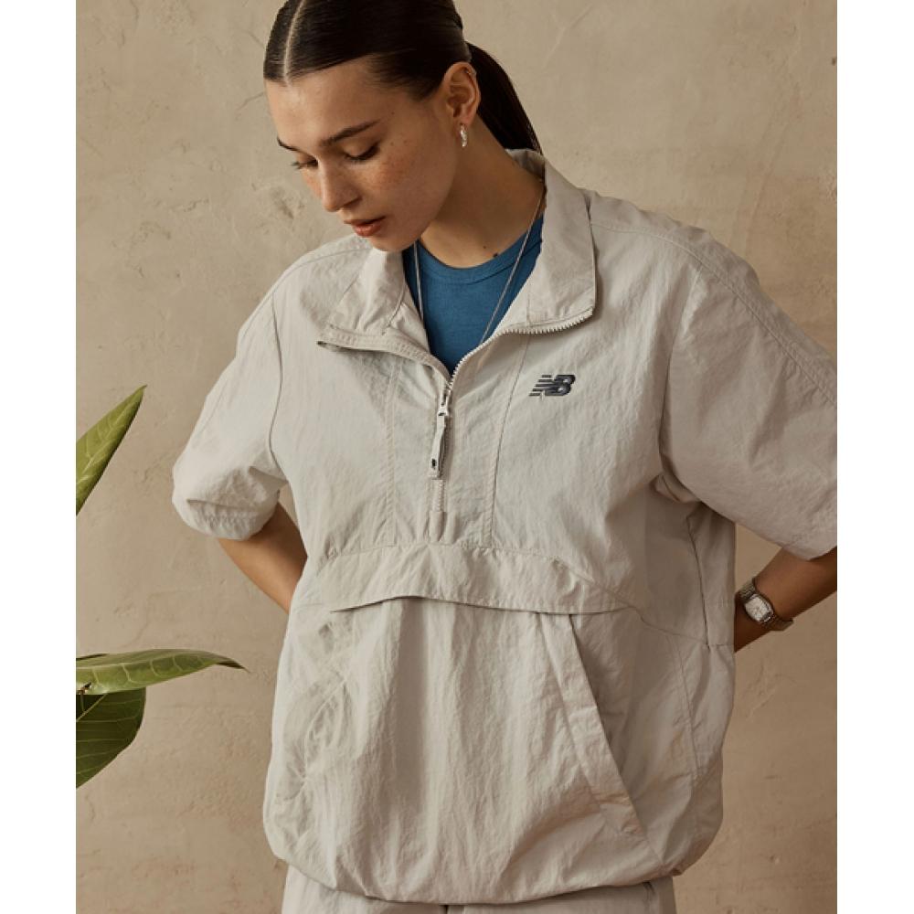 New Balance NBNAE21023 UNI ESS Heritage Short Sleeve Anorak L GRAY