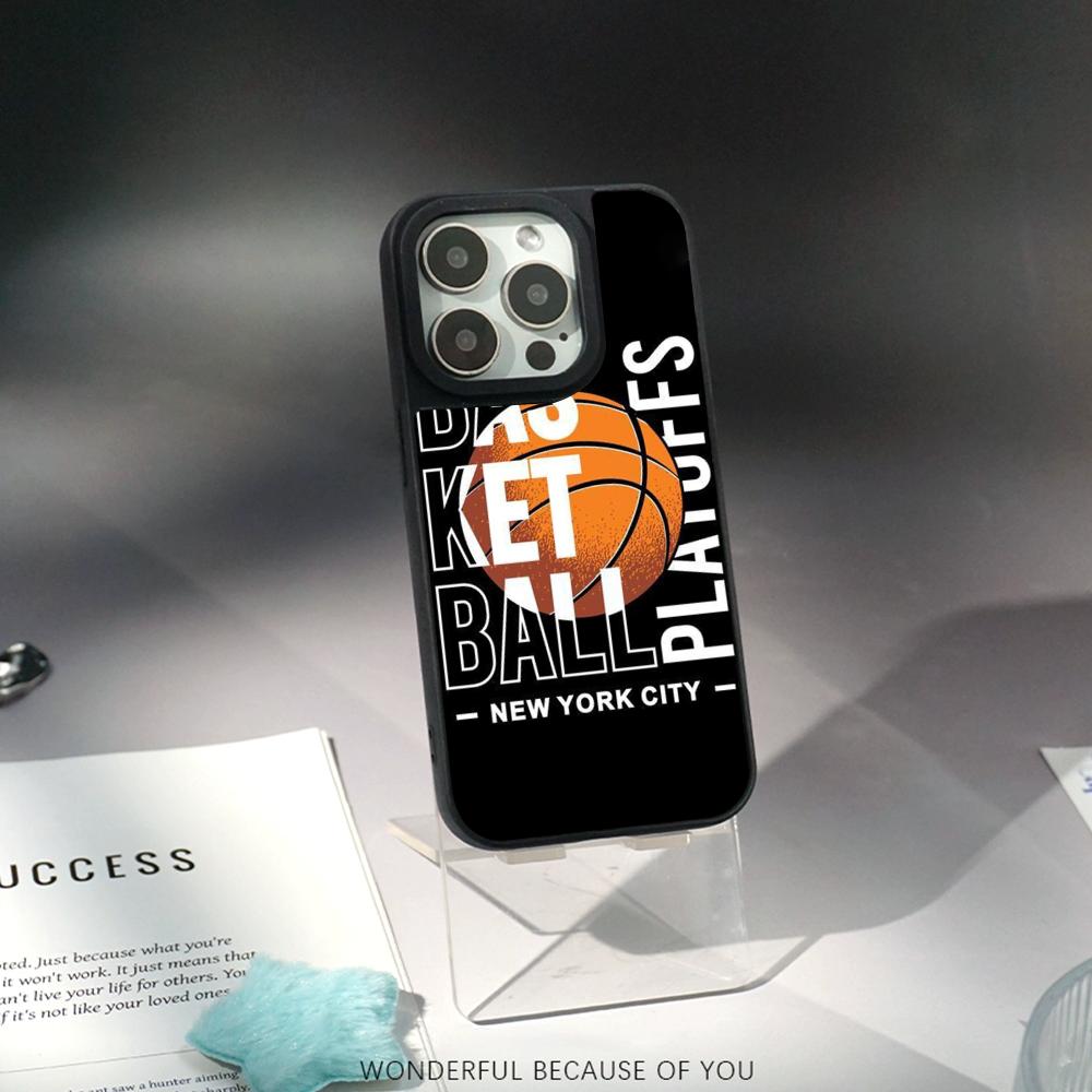 

Super cool basketball design Phone Case for iPhone 17 16 e 15 14 13 12 Pro Max Sheepskin Silver-edged protective case iPhone17