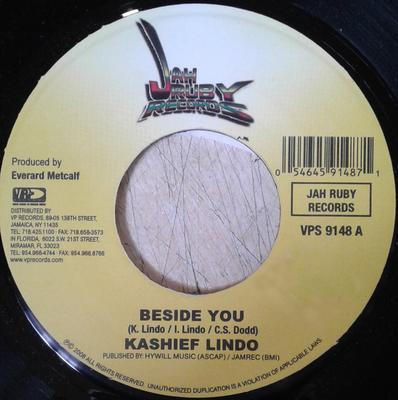 7inch Record KASHIEF LINDO - Beside You VPS9148 Jah Ruby Record 2008 US Reggae, Ska & Dub Used
