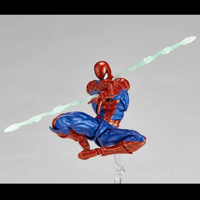 16cm Anime Spider-man Revoltech Amazing Yamaguchi Peter Parker Dolls Action Figures Model Spiderman Toys Christmas Gift 2.0 Poseable Articulated Scale