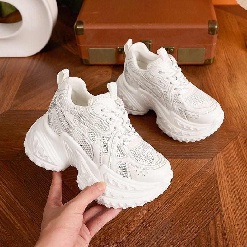 Dad shoes women's new thick-soled mesh breathable casual small height-increasing versatile sports shoes