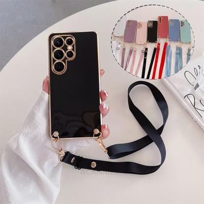 Crossbody Lanyard Case For Iphone 14 13 12 11 Pro max/Samsung S22 S21 S23 Ultra A13 A23 A33 A53 A12 A22 A32 A52 A14 A54/Redmi 10 9 9A 9T A1 TPU Cover