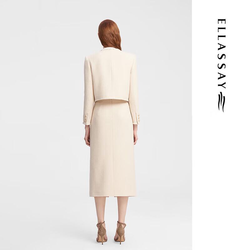 ELLASSAY Women's Lambswool French Hepburn Style Coat