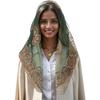 Vintage Lace Veil For Formal Event Latin Mass Headscarf Flower Veil Headwrap For Catholic Mantilla Travel Scarf