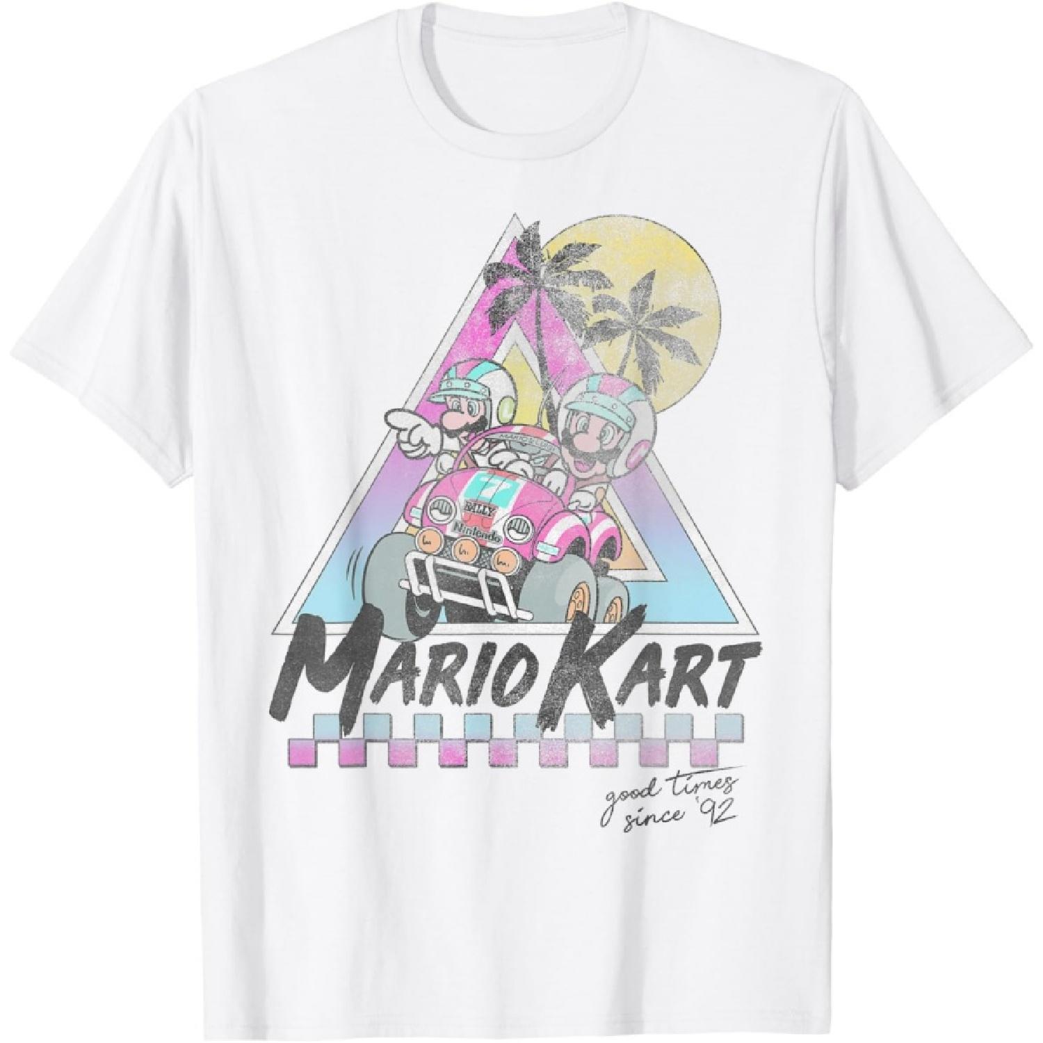 Mario Kart Mario And Luigi Good Time Since 92 Vintage T-Shirt XXXXXL белый