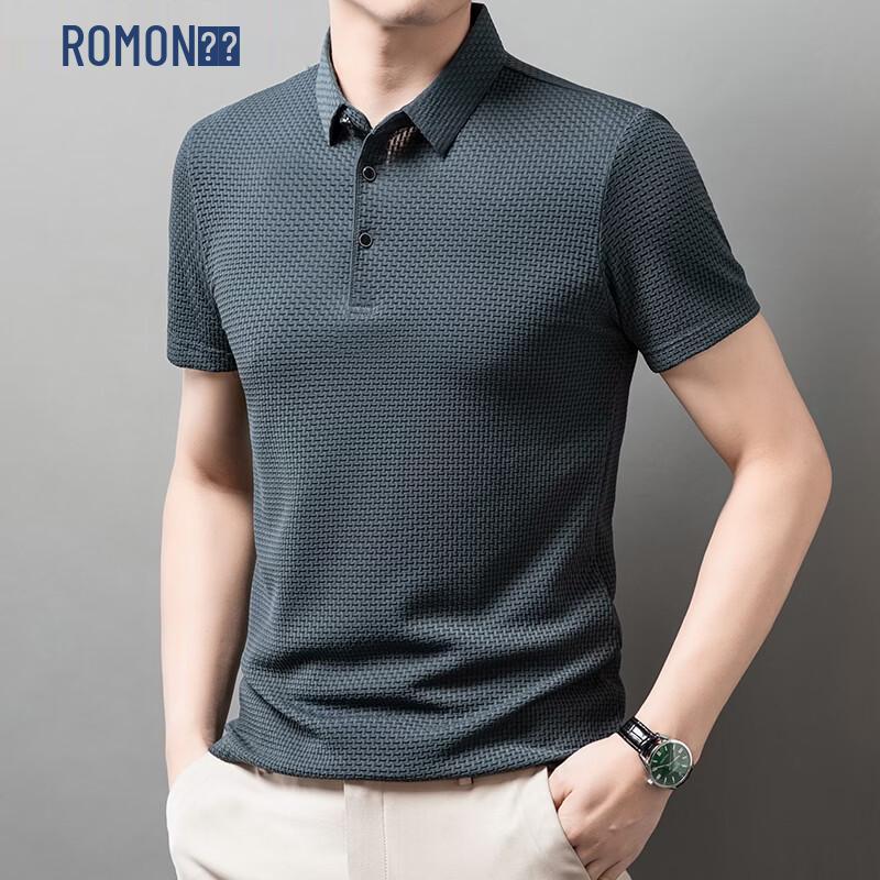 Romon Men's Summer Short-Sleeve Polo Shirt