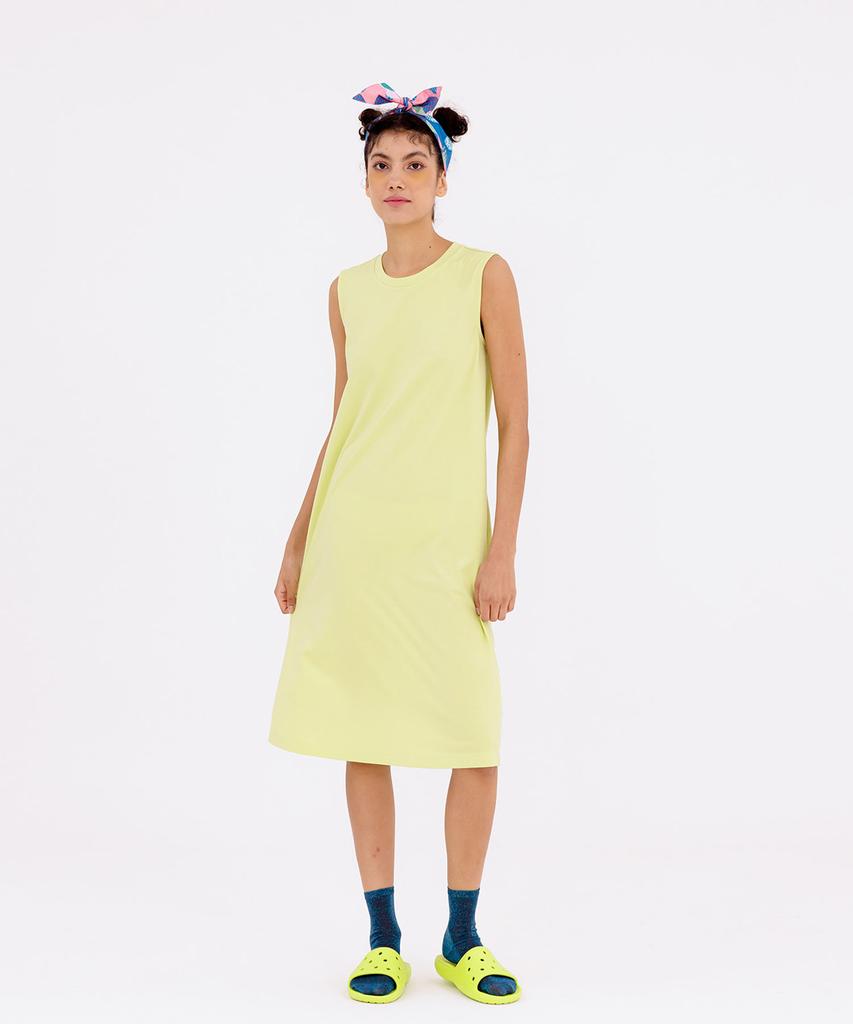 Seondeilaunji Women'S Lime Twist Sleeveless Dress Swkfaop0059