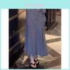Cotton Blend Plaid Midi Skirt With High Waist For Summer Casual Wear