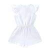 Summer Children's Pants Children's Small Flying Sleeve Jumpsuit Solid Color Girls Fashion Jumpsuit