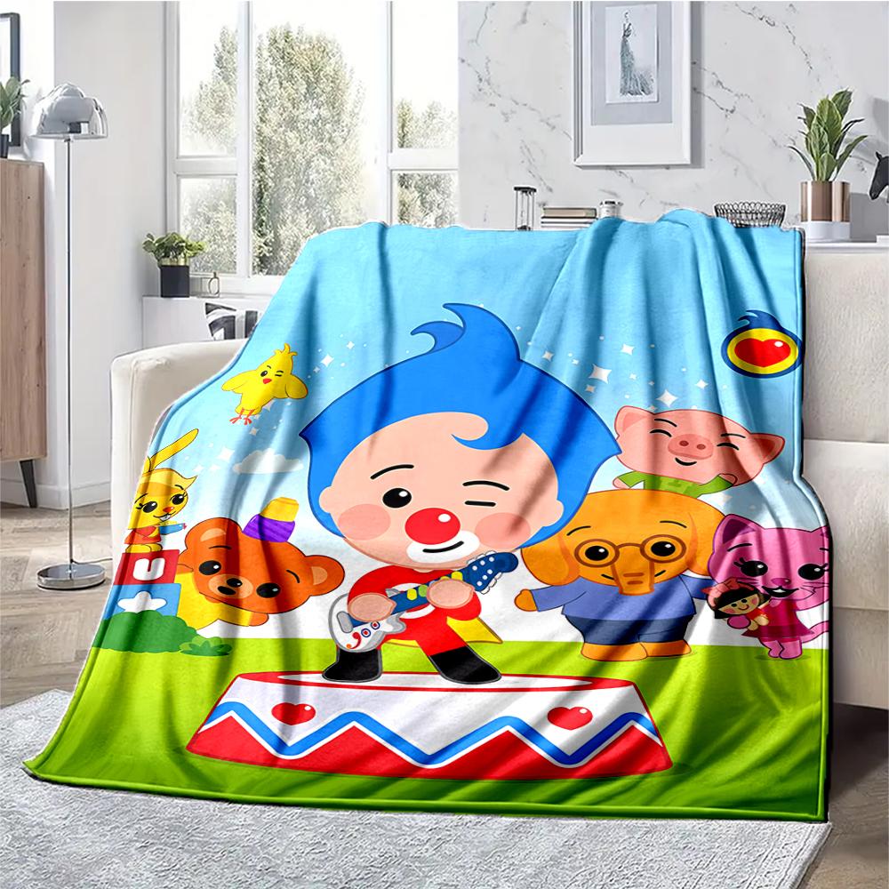 Coperta stampata a tema Plim Plim - Perfetta per divano, letto, viaggi e uso all'aperto | Lavabile in lavatrice, accogliente e resistente.