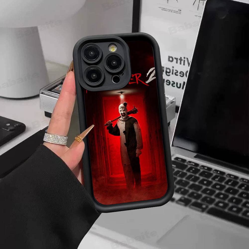 Horrorfilm Terrifier Siliconen Telefoonhoesje Voor IPhone 17 Pro Max 16 15 14 13 12 11 Plus 17 Air